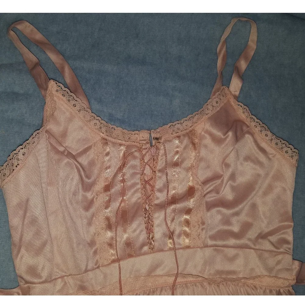 Vintage 1970s ILGWU Maxi Dress with Lace Bolero - Picture 2 of 9